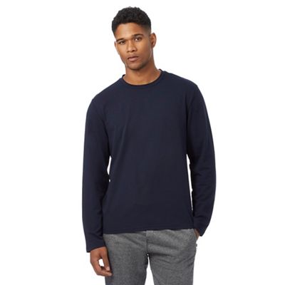 Big and tall navy crew neck top